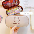 Cute Large-Capacity Niche Junior And High School Students Pencil Case Coin Bag Canvas Pencil Bag. 