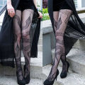 Snake tights women stockings punk sexy fishnet pantyhose Harajuku evil snake jacquard stocking black mesh body socks leggings.