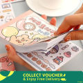 Kawaii Cute Sticky Journal Sticker Book 20 Sheet (sticker and journal book/ note pad.