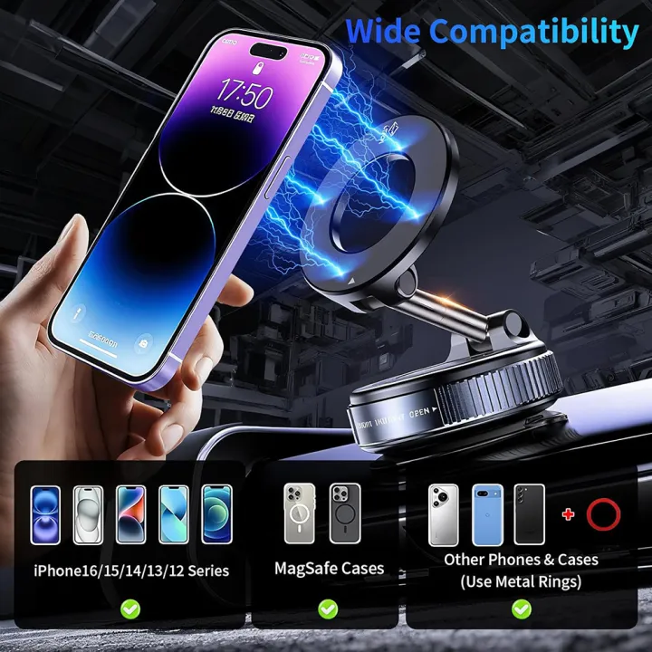 TIMACK%C2%AE%20VACUUM%20SUCTION%20MAGNETIC%20BRACKET%20K007%E2%80%94%E2%80%94%20Car%20Phone%20Magnetic%20Stand%20Mechanical%20Vacuum%20Suction%20Cup%20Rotate%20360%C2%B0%20Magnetic%20Adsorption%20Bracket%20Navigation%20Universal%20Holder%20-%20Image%203