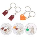 2pcs Brick Matching Heart Key Chain Set for Couples Lovers Best Friends Colorful Key Ring Valentine's Day Gift. 