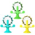 【NORMA Funny Pet Cat Turntable Toy 360 Rotating Windmill Interactive Training Teasing Puzzle Exercise Play Game Feeding Leakage Device.