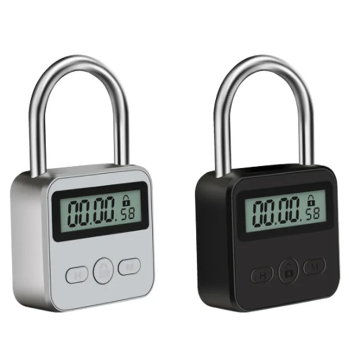Metal%20Timer%20Lock%20LCD%2099%20Hours%20Max%20Timing%20USB%20Timer%20Padlock,Silver%20-%20Image%206