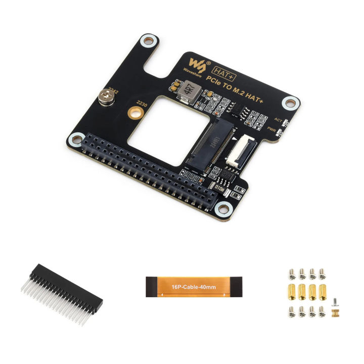 Waveshare%20PCIe%20To%20M.2%20Adapter%20for%20Raspberry%20Pi%205,%20Supports%20NVMe%20Protocol%20M.2%20Solid%20State%20Drive,%20HAT%20+%20Standard%20-%20Image%203