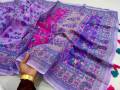 Puja Special Trendy Screen Print Saree For Women.