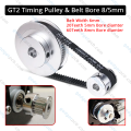 GT2 Timing Pulley & Round Belt 60 Teeth Pulley 8mm Bore 20 Teeth 5mm Bore Diameter Belt width 6mm GT2 Timing Puli for 3D printer accessories. 