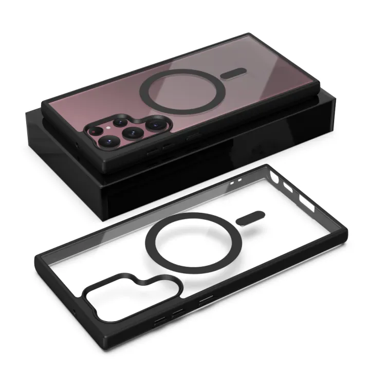 Samsung%20galaxy%20s22%20ultra%205g%20MagSafe%20Compatible%20Shockproof%20Transparent%20Slim%20Fit%20Wireless%20Charging%20supported%20Frosted%20Border%20Phone%20Back%20Case%20Mobile%20Cover314353077%20-%20Image%203