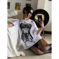 American Street Funny Bikini Print T-shirt Women 24 Summer Design Short Sleeve Round Neck Bottoming Shirt Top. 