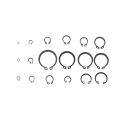 300 Piece C-Clips External Snap Ring Black Washer Hardware Cir Clip Retaining Ring Set For Industrial Fasteners 18 Sizes. 