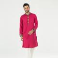 Masculine Semi Fit Panjabi Casual Panjabi - Hot Pink. 