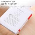 A4 Plastic Portable Case Document File Folder Transparent Paper Organizer Box. 