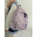 Solid Color Muji Simplicity All-Matching Schoolbag Female Korean StyleinsFresh Girl Backpack Japanese College Students' Backpack.