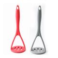 2x New Silicone Potato Pressure Mud Mashed Potato Pressed Masher for Sweet Fruit Family Hotel Restaurant Use Red & Gray. 
