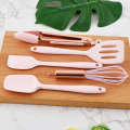 Mini kitchenware set of 5 pieces, integrated silicone scraper, food clip, egg beater, baking tool. 