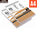 Premium A4 & A5 Sketchbook for Charcoal, Oil Pastel & Fountain Pens 30 sheets Paper with Spiral Binding. 