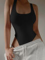 Sleeveless Knit Bodysuit 2023 Hot Summer Bodycon Off Shoulder Halter Tops Casual Street Bodice For Women ClubWear.