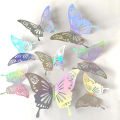 12 Pcs/set - 3D Krystal Butterfly Stickers for home decoration, Reading Room , Gift ,Children Birthday Party.