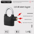 110dB anti-theft alarm lock padlock motorcycle electric bicycle outdoor door lock waterproof anti prying and anti-theft. 