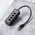 1 Pcs RJ45 LAN Connector Ethernet Network Splitter Cable 1 Male to 4 LAN Port for Networking Extension Accessories. 