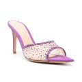 New Summer Women's High-heeled Sandals Stiletto Rhinestone High-heeled Slippers Pointed Toe Open Toe Slip-on High-heeled Sandals.