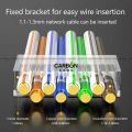 4 Pcs Rj45 Ethernet Plug Gold Plated Network Connector  Cat6 Cat7 Cat8 Pass through STP Connector 50u Gold Plated 8P8C Modular Plugs FTP/STP Cable. 