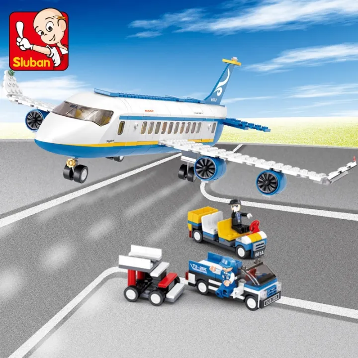 SLUBAN%20City%20Aviation%20Airport%20Airplane%20Passenger%20Plane%20Bus%20Classic%20MOC%20Figures%20Model%20Building%20Blocks%20Bricks%20Kit%20Set%20Toys%20For%20Kids%20-%20Image%202