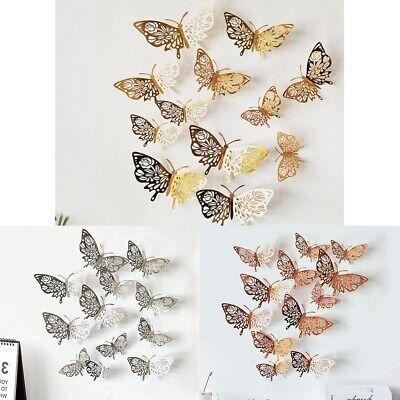 Butterfly Wall Sticker Art Decal Room Party Wedding Decoration 12pcs