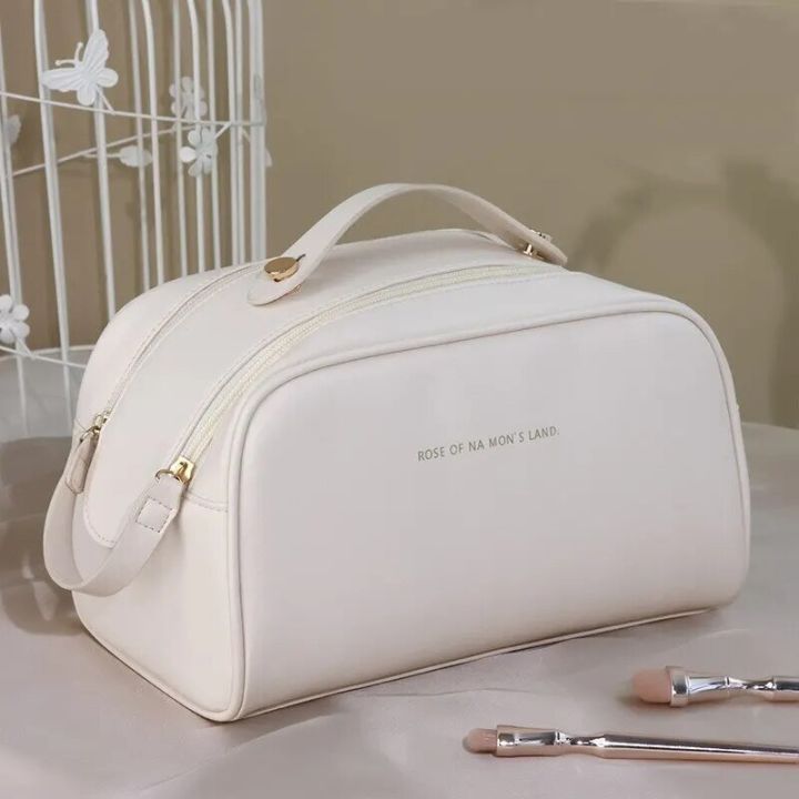 Double Zipper Toast Travel Makeup Bag for Women Cosmetic Bag