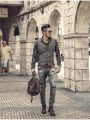 Mens Suit Vests Men Brown Black Waistcoat Vest Man Plaid Steampunk Jacket Striped Tweed V neck Slim Fit Gilet Wedding Clothing. 