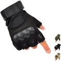 Half Finger Hard Motorcycle Gloves Gym & Fitness Gloves Multi Riding Gloves  (Black). 