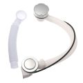 Durable Pop-Up Connection Bathroom Kit Waste Pipe Bathtub Drain Tube Bath Overflow Concealed. 