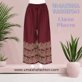 Fashion Trend Soft Linen Print Plazzo For Woman.. 