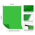 1.5 * 2m/ 5 * 7ft Green Backdrop Screen Chromakey Background Photography Kit. 