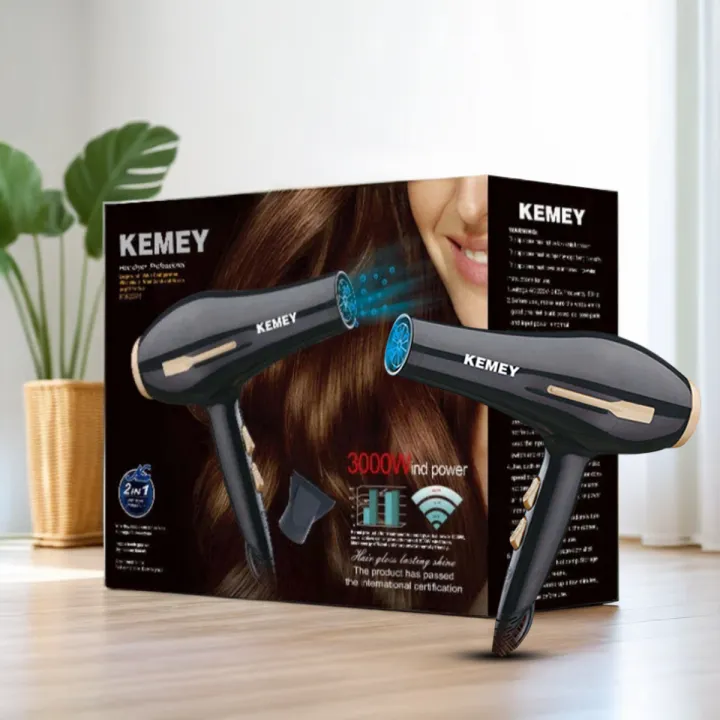 Kemey-KM-2376/2378%20-%201000W%20(%202%20in%201%20)%20Powerful-Professional-Heavy-Duty-Hair-Dryer---%20Black%20-%20Image%205