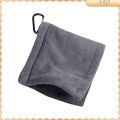 [Lslhj] Golf Ball Cleaning Towel Wipe Cloth Club Head Cleaner with Hanging Buckle for Equipment. 