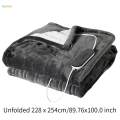 Electric Throw Blanket Full Body Machine Washable for Office Couch Travel 228cmx254cm.