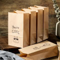 50pcs Kraft Paper Gift Bag Candy Cookies Kraft Paper Bags Gift Packing Wedding Home Party Birthday Gift Packaging Cat Pattern.