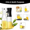 2-in-1 Glass Oil Sprayer & Dispenser Bottle for Healthy Air Fryer Cooking, BBQ, and Salad Dressing | Non-Aerosol Mister Spritzer with Portion Control, Leakproof BPA-Free Food-Grade Plastic for Baking & Grilling | Perfect Kitchen Tool for Olive Oil etc..
