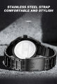 NAVIFORCE 8032 Alloy Quartz watches Stainless Steel strap with 30m water resistance wristwatch For Men Casual- Black.