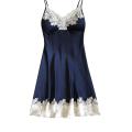 Ladies Silk Satin Night Dress Sleeveless Nighties V-neck Nightgown Nightdress Lace Sleepwear Nightwear For Women Intimates. 