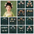 Tassel Chinese Style Hairpin Set Exquisite Flower  Hanfu Hair Stick Hair Comb Alloy Girl Hair Accessories. 