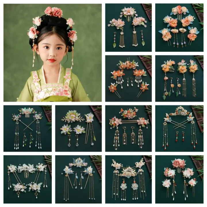 Tassel%20Chinese%20Style%20Hairpin%20Set%20Exquisite%20Flower%20%20Hanfu%20Hair%20Stick%20Hair%20Comb%20Alloy%20Girl%20Hair%20Accessories%20-%20Image%204