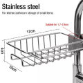 Stainless Steel Sink Rack - Sponge Soap Storage Holder for Kitchen Bathroom. 