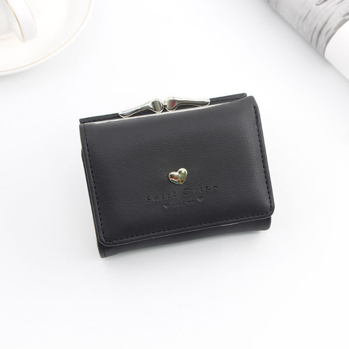 PU Leather Wallet Foldable Wallet Cute Purse Card Holder Wallet Purse Women Wallet