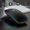 HP W10 Wireless Bluetooth Mouse, Rechargeable Dual Mode LED Mouse (Bluetooth 5.2 & USB Receiver) Portable Silent Mouse, for Laptop/Desktop/Tablet/Bluetooth Mouse. 