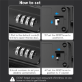 Portable Safe Box for Travel with Combination Lock for Dorm,Travel,Beach,Hotel Combination Safe Box Black.