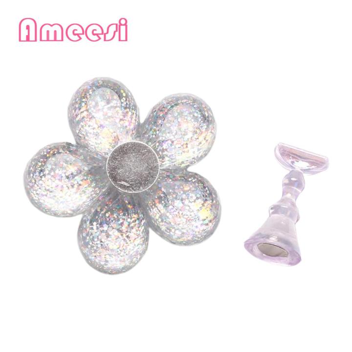 Ameesi Magnetic Nail Holder Shiny Visual Effect Magnetic Style Nail Art Prtice Display Stand