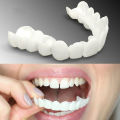 Denture Teeth Whitening Snap Bottom False Teeth Cover Veneers Tooth Cover White Fit Snap On Silicone Beauty Cosmetic Teeth FeeoiF.
