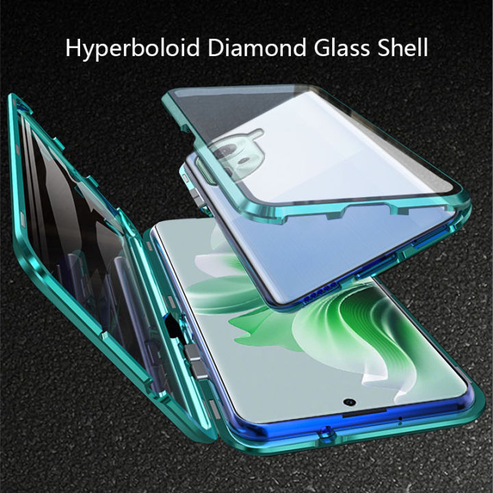 Biruiqu%20For%20OPPO%20Reno%2011%205G%20Magnetic%20Absorption%20Case%20Metal%20Frame%20Shockproof%20Double%20Sided%20Tempered%20Glass%20Magnetic%20Case%20Cover%20-%20Image%203