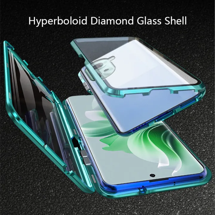 Biruiqu%20For%20OPPO%20Reno%2011%205G%20Magnetic%20Absorption%20Case%20Metal%20Frame%20Shockproof%20Double%20Sided%20Tempered%20Glass%20Magnetic%20Case%20Cover%20-%20Image%203